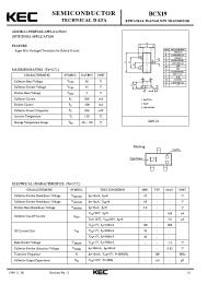 Datasheet BCX19 manufacturer KEC